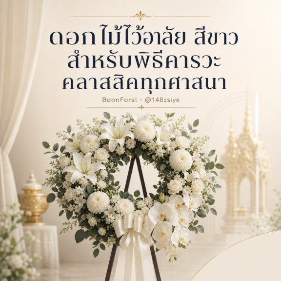 ดอกไม้ไว้อาลัย สีขาว