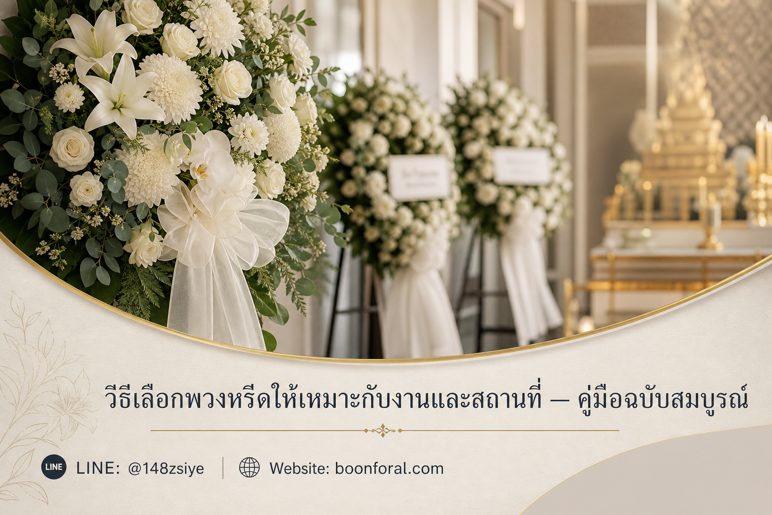 วิธีเลือกพวงหรีดให้เหมาะกับงานและสถานที่ — คู่มือฉบับสมบูรณ์