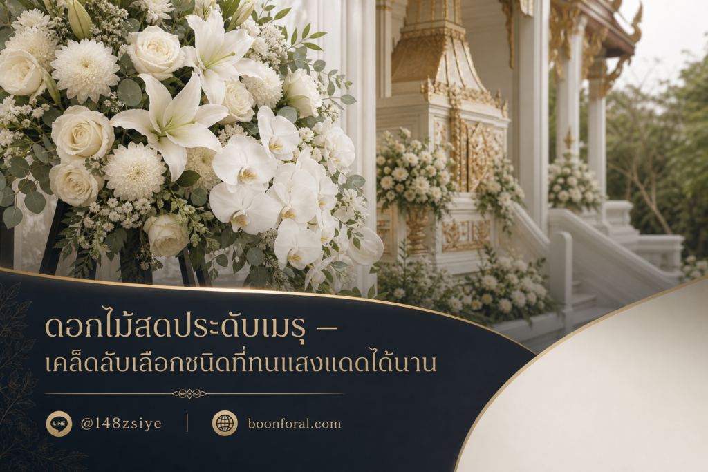 ดอกไม้สดประดับเมรุ — เคล็ดลับเลือกชนิดที่ทนแสงแดดได้นาน